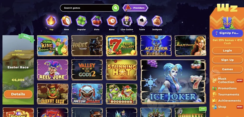 descubra o wazamba casino